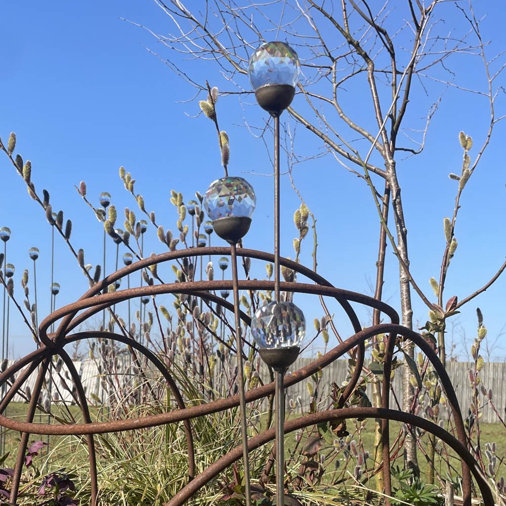 Cluster of 3 Garden Stake Ornaments – Prism Short 5061098721883